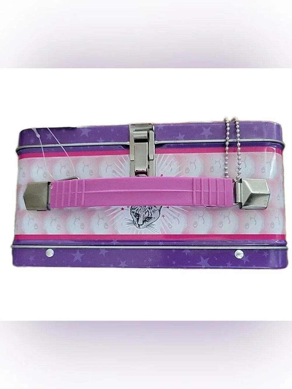 Crazy Cat Lady Pink Metal Lunchbox